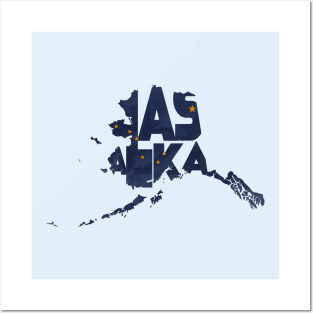 Alaska Typo Map Posters and Art